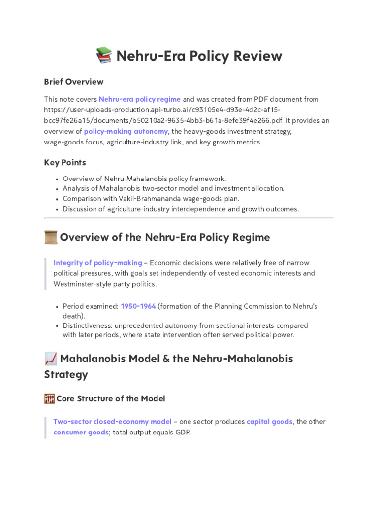 The Recovery of India_ Economic Growth in the Nehru Era | PDF | Taxes ...