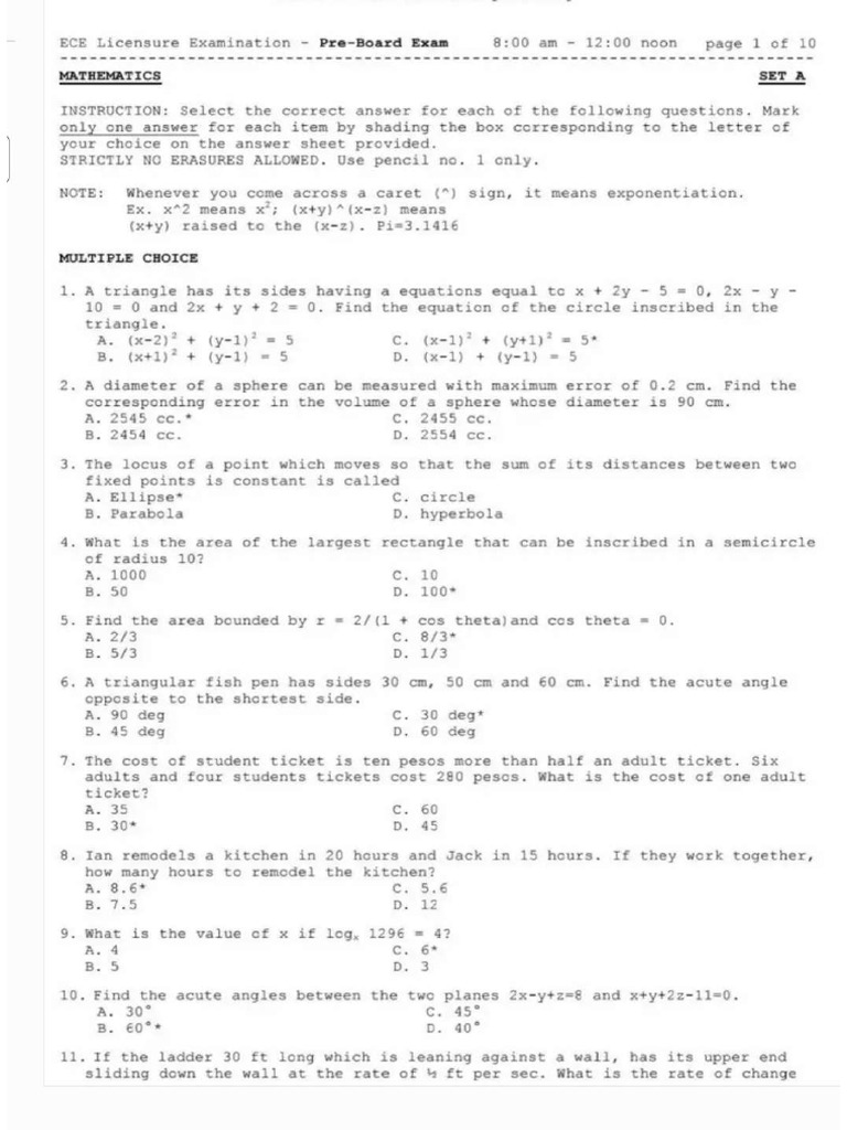 Math Set 2 | PDF