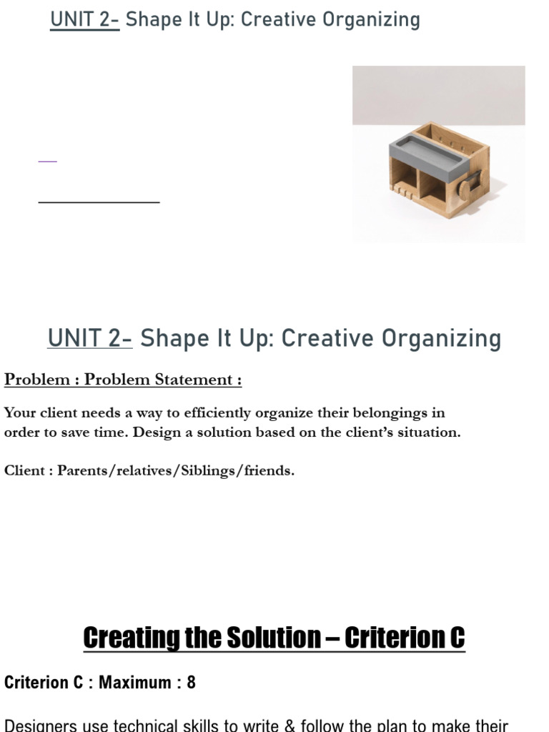 C4 Notes - MYP2 - Unit 2 | PDF | Creativity