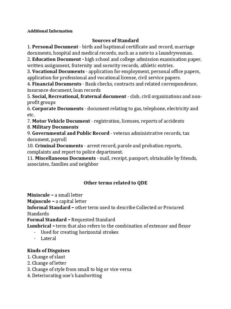 QDE Additional Info | PDF
