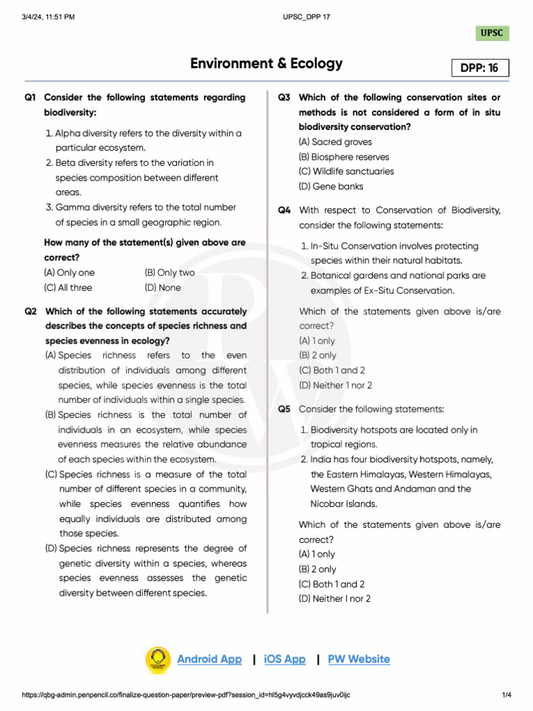 16 | PDF | Biodiversity | Conservation Biology