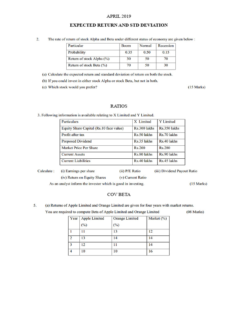 Sapm Sums Past Paper | PDF