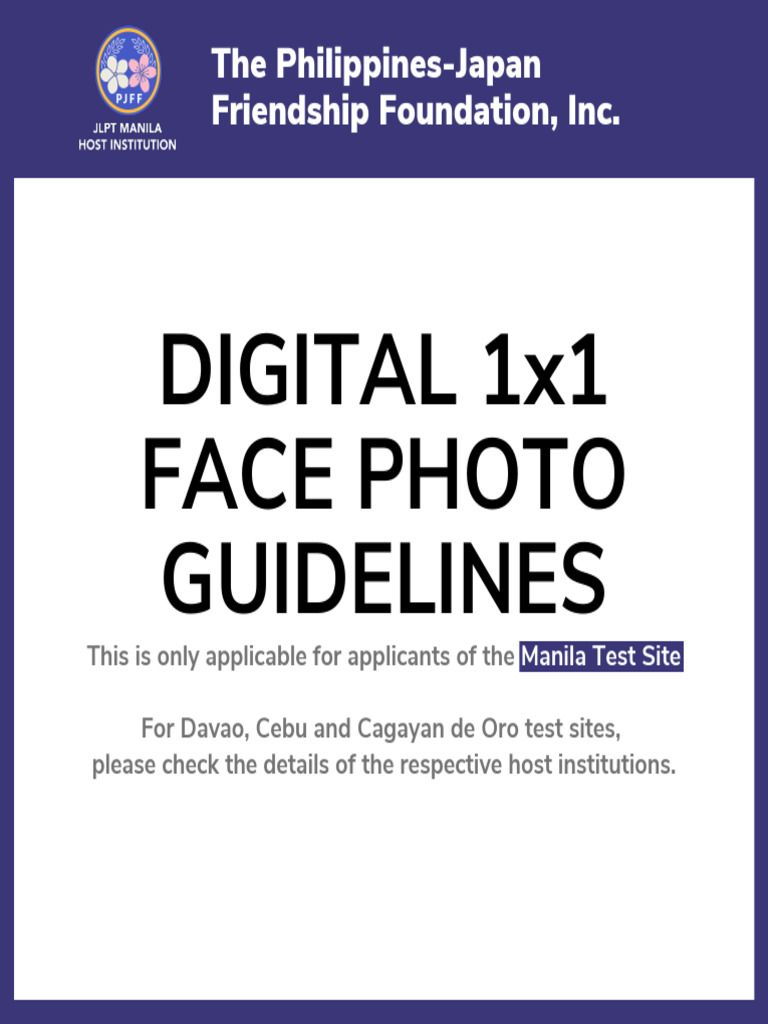 Digital 1x1 Face Photo Guidelines_English Version | PDF