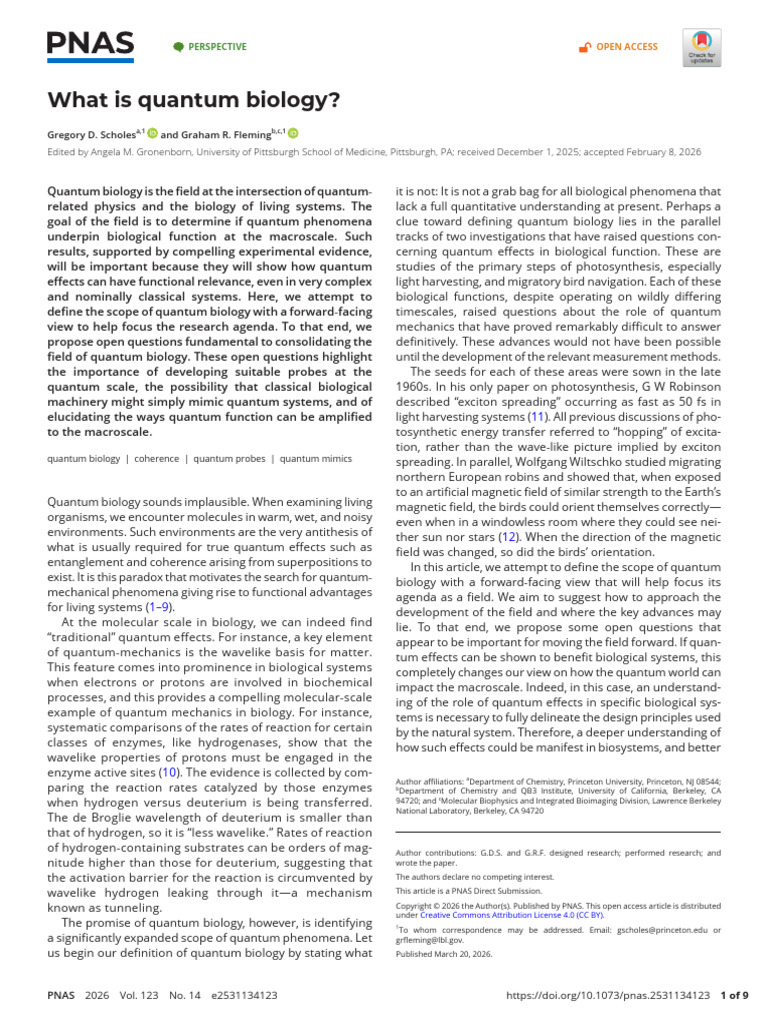 What is Quantum Biology | PDF | Quantum Mechanics | Photosynthesis