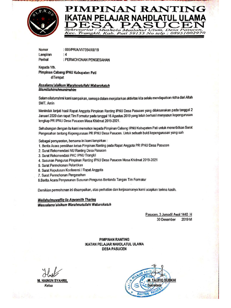 Contoh Scan Berkas Pengajuan SP | PDF
