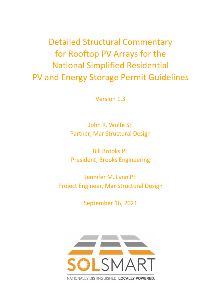 Step 6 Detailed Simplified Permit PV ESS Commentary 9.16.21 | PDF ...