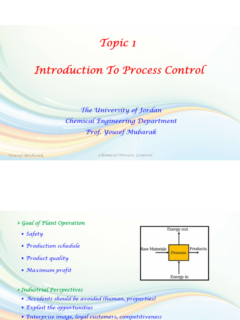 Introduction to Process Control | PDF | Mechanical Engineering