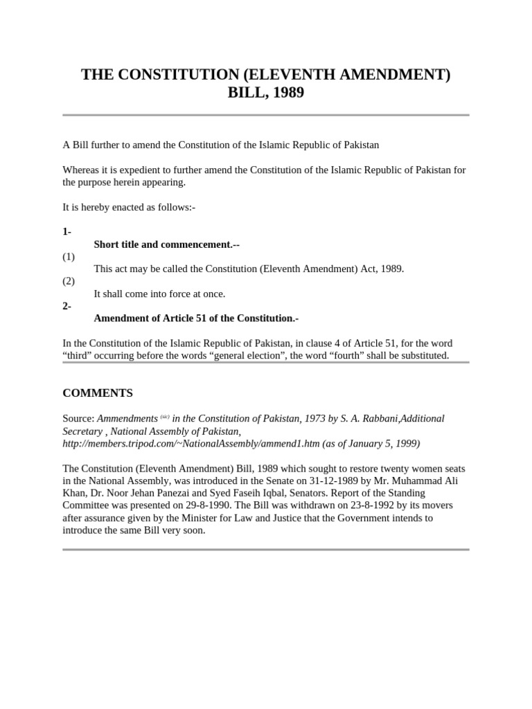 11th Amendments | PDF