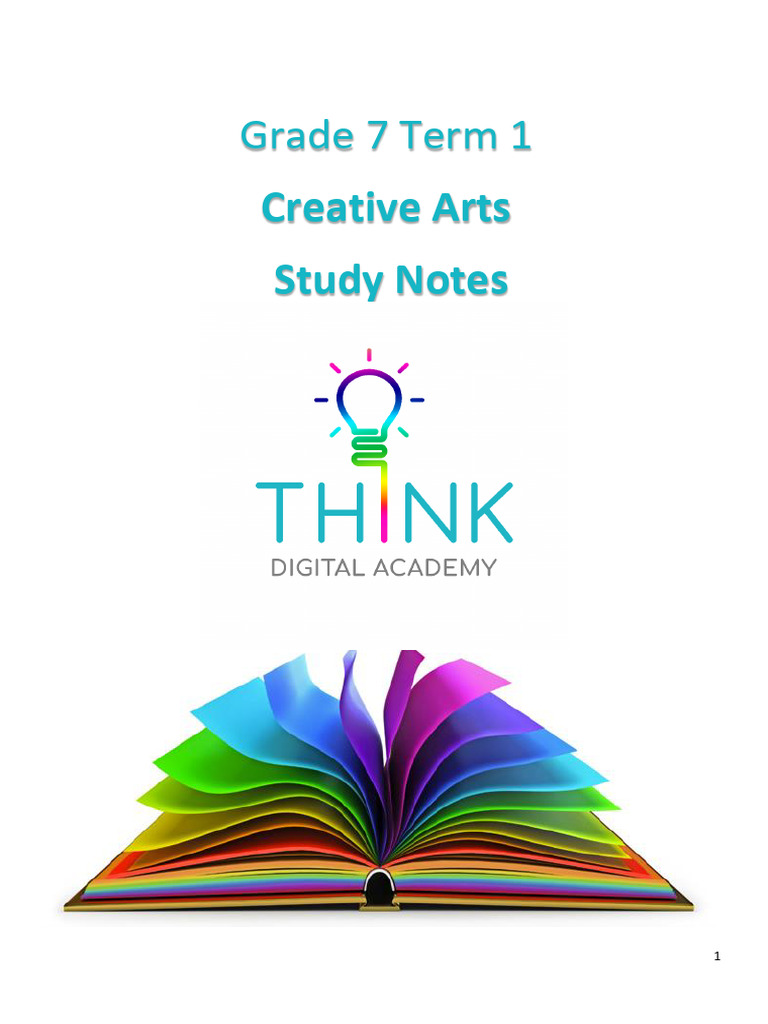 Gr7 Creative Arts Term 1 Study Notes | PDF