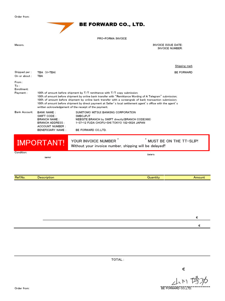 Proforma Invoice and Purchase Agreement KjNo.3743887 | PDF | Indemnity ...