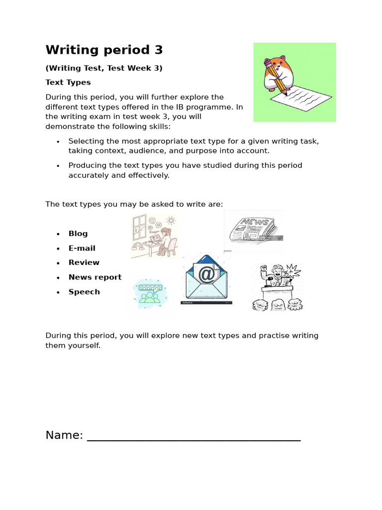 Period 3 Writing Text Types | PDF | Graffiti | Anorexia Nervosa