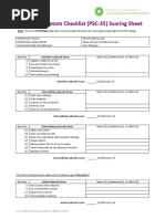 PSC-17 Scoring and Interpretation Guide | PDF