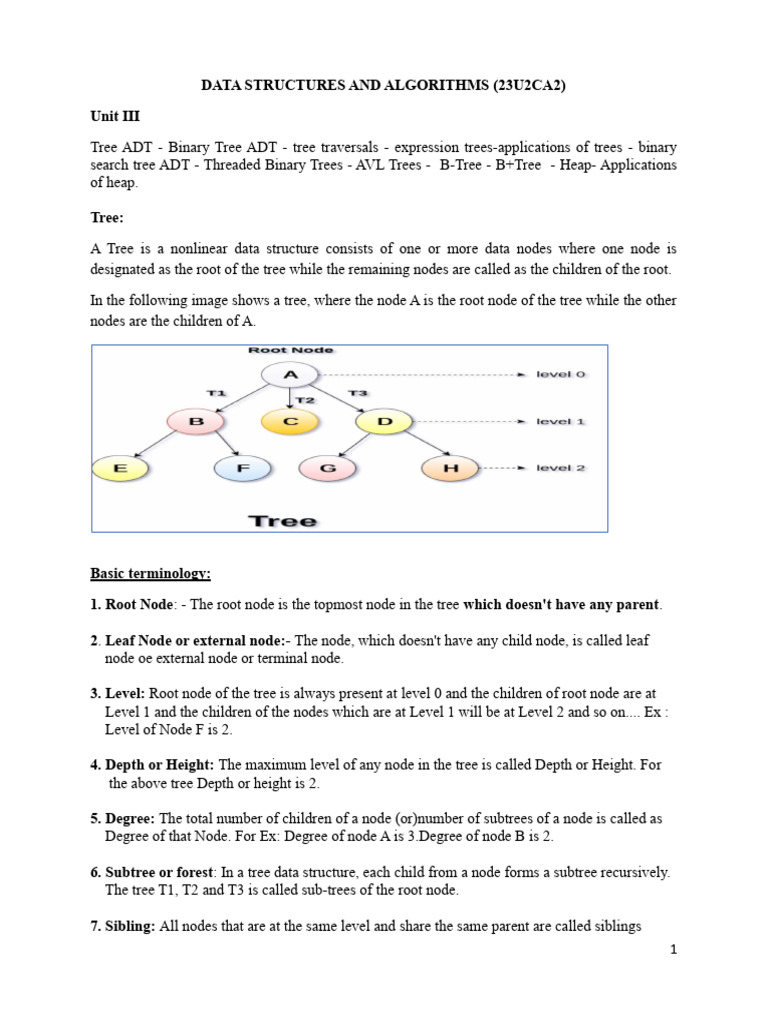 Data Structures and Algorithms_Unit 3 | PDF | Algorithms And Data ...