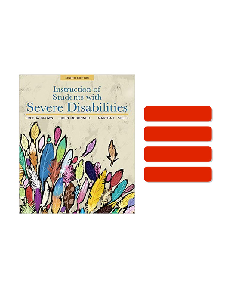 Instruction of Students with Severe Disabilities 8th Edition completed ...