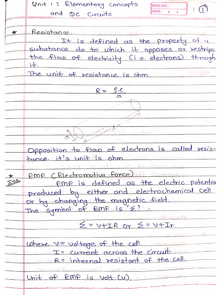 BEE Notes Unit1 | PDF