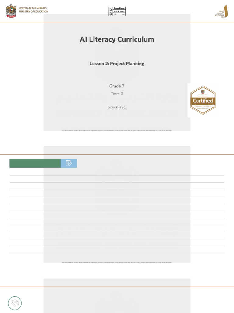 AI Literacy G07 T3 L02(Project Planning) | PDF | Learning | Cognitive ...