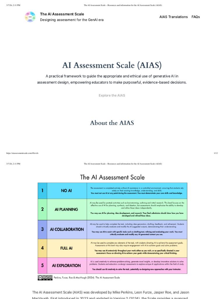 The AI Assessment Scale – Resources and Information for the AI ...