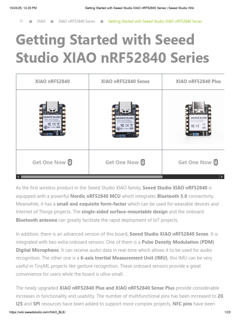 Getting Started With Seeed Studio XIAO NRF52840 Series _ Seeed Studio ...