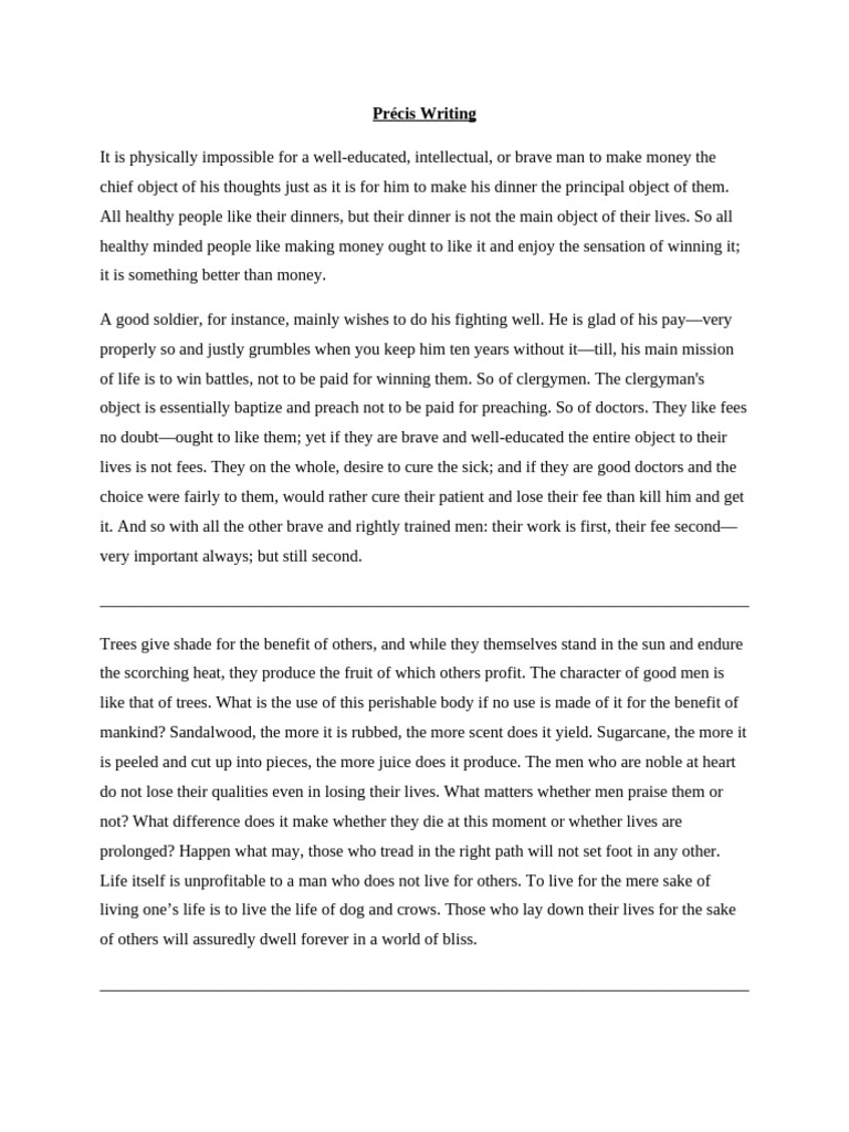 Précis Writing practice | PDF | Disciplines | Psychological Resilience