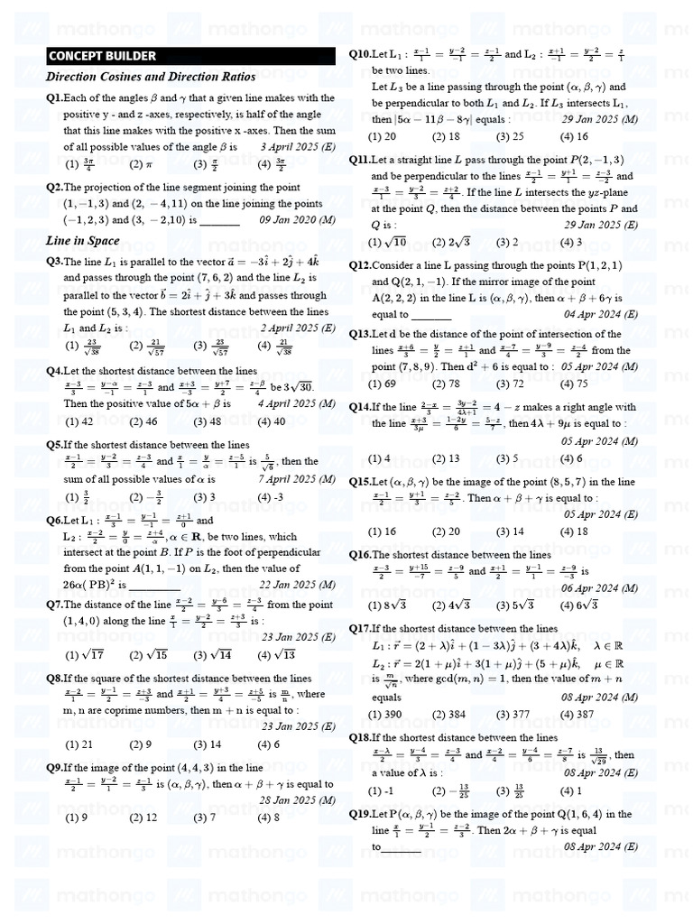 PYQ Book - Mathematics - (JEE Main 2019 - 2025) - MathonGo-288-306 ...