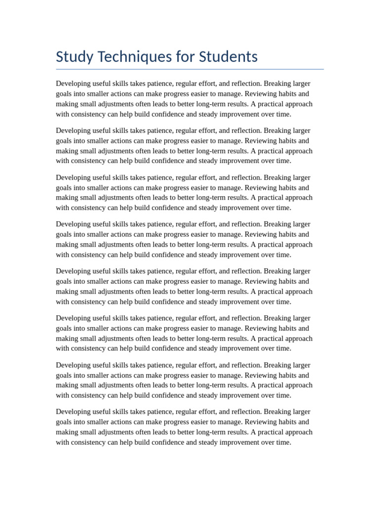 Study_Techniques_for_Students (1) | PDF | Positive Psychology | Popular ...