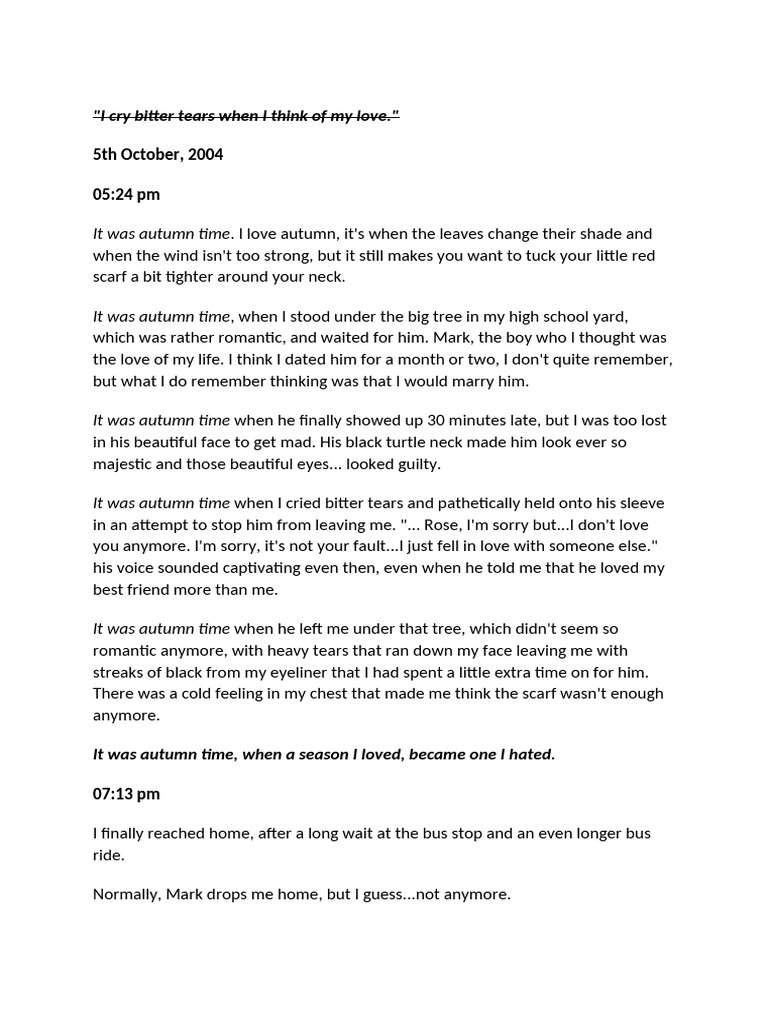 Random Story That Needs a Name and Editing. | PDF