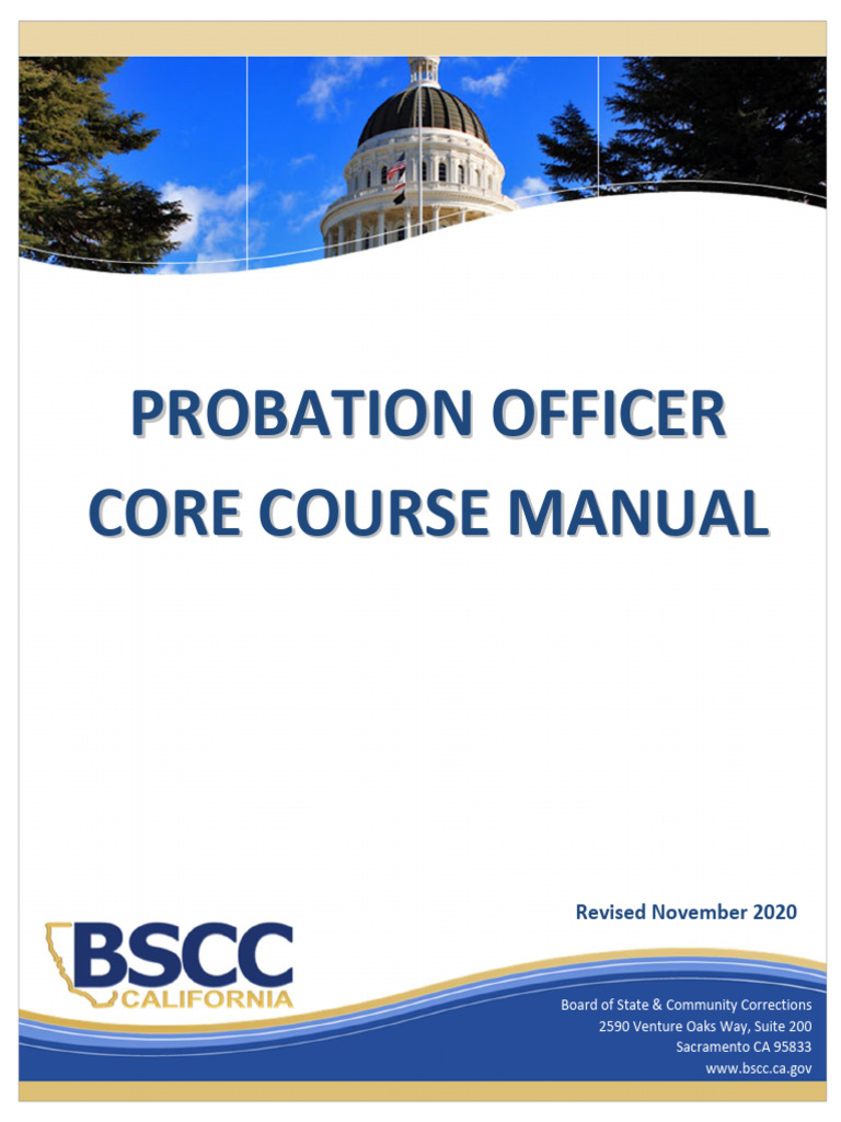 Probation Officer Core Training Course Manual July 2020 | PDF | Curriculum