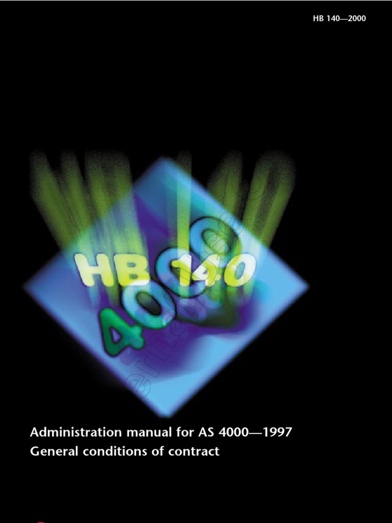 HB 140-2000 (Reference Use Only) Administration Manual for as 4000-1997
