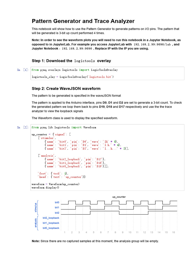 Pattern Generator and Trace Analyzer - Jupyter Notebook | PDF ...