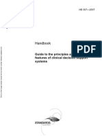 HB 307-2007 Guide To The Principles and Desirable Features of Clinical Decision Support Systems