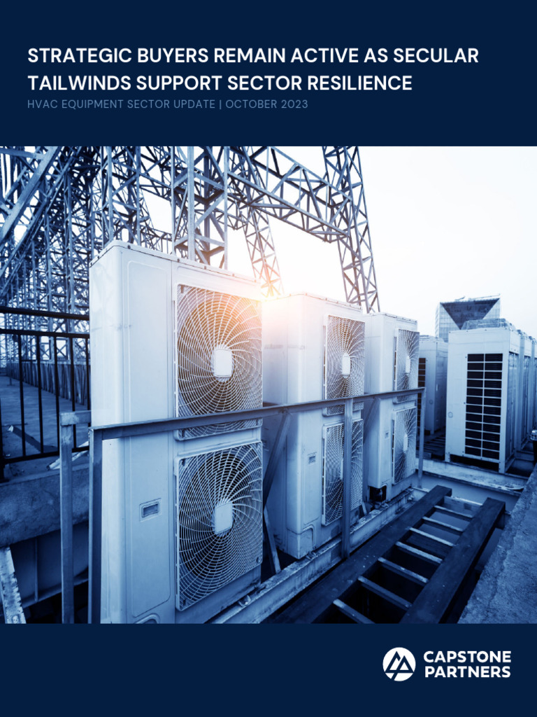 Capstone Partners HVAC Equipment MA Coverage Report October 2023 | PDF ...