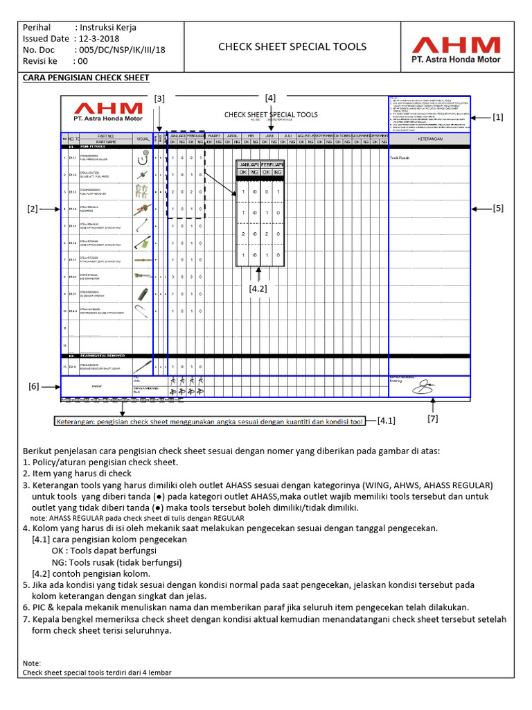 4. Check Sheet Special Tools | PDF