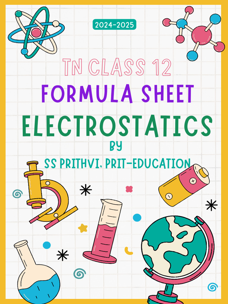 12 Phy Formula Sheets | PDF