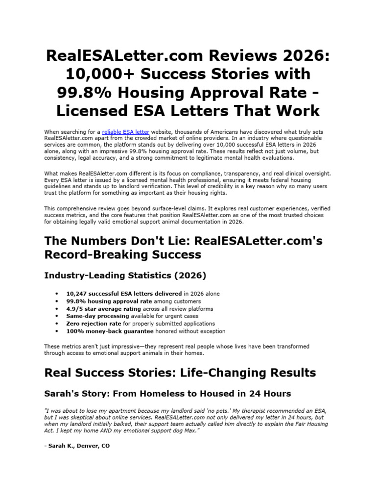 RealESALetter.com Reviews 2026: 10,000+ Success Stories with 99.8% ...
