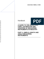 HB 86.2-1998 a Guide to the Selection Care Calibration and Checking of Measuring Instruments in Industry Simp