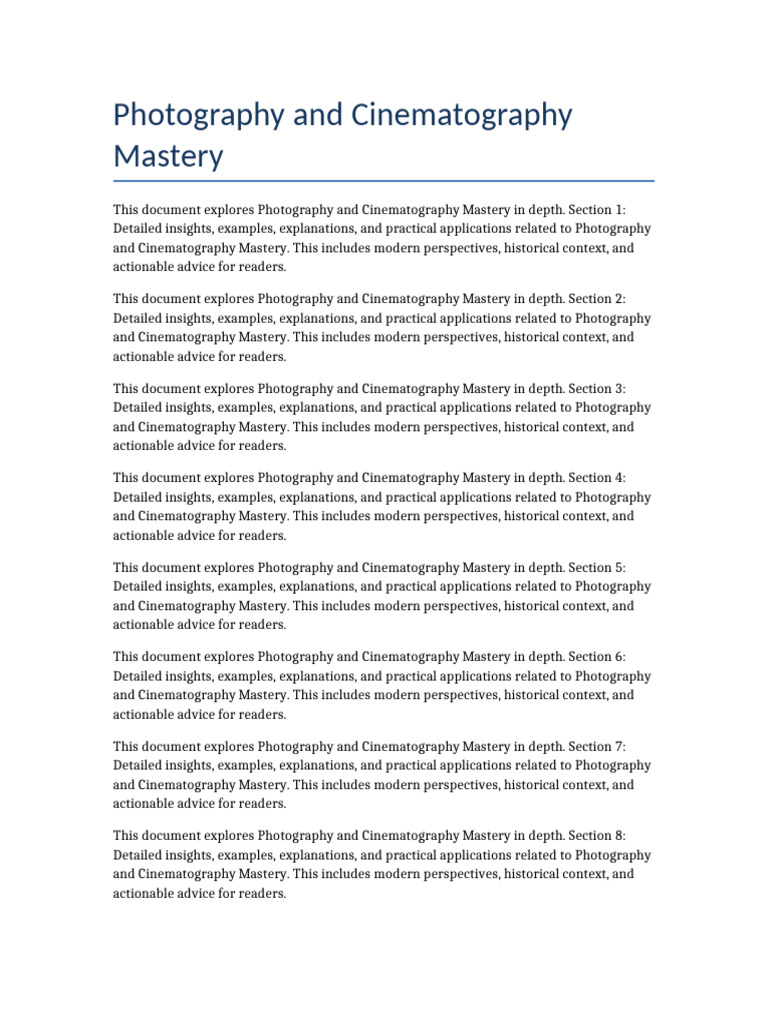 Document 3 | PDF | Cinematography | Imaging