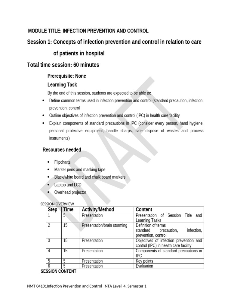 IPC(Infection, prevention and Control). | PDF