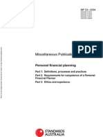 MP 53-2004 Personal Financial Planning Part 1 - Definitions Processes and Practices Part 2 - Requirements For