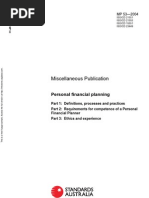 MP 53-2004 Personal Financial Planning Part 1- Definitions Processes and Practices Part 2- Requirements For