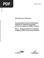 MP 87.2-2007 Australian New Zealand Certification Scheme for Explosion-protected Electrical Equipment (ANZEx