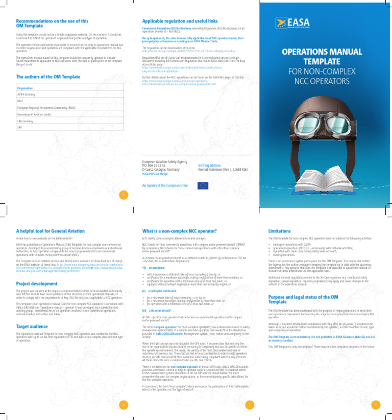 211704 Easa Om for Ncc Operators | PDF