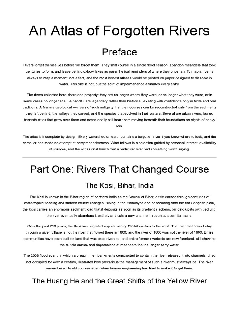 Doc6 Atlas of Forgotten Rivers | PDF | Earth Sciences | Physical Geography