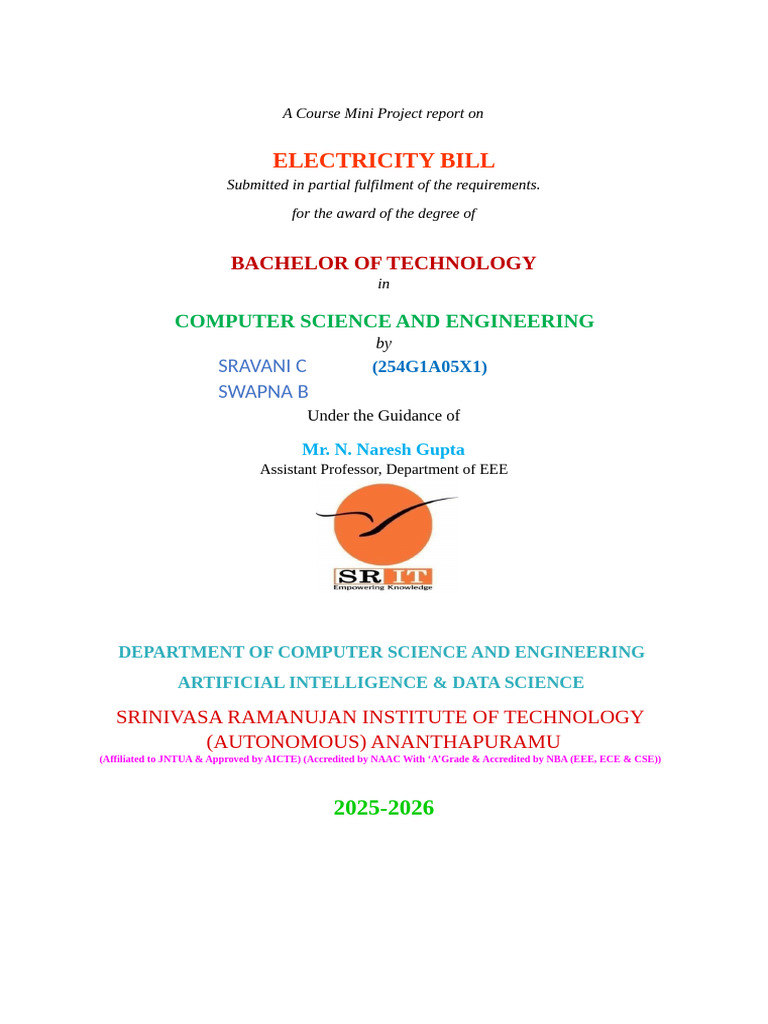 Electricity Bill 5y9 | PDF | Automation | Usability