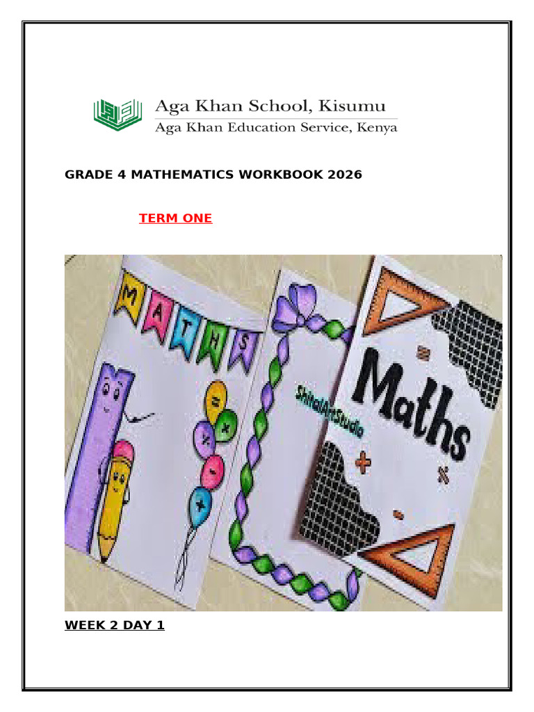 Grade 4 Mathematics Workbook 2026 | PDF | Arithmetic | Mathematics