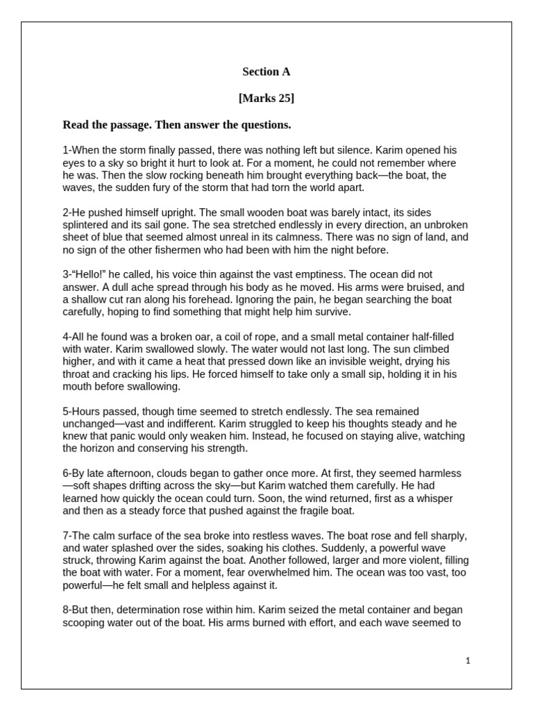 Grade 7 Final Exam 2026 Paper 2 | PDF | Sea