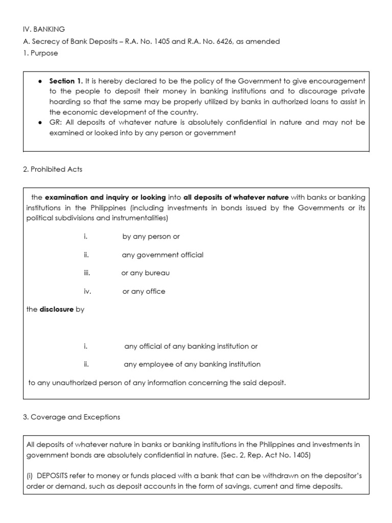 Banking Law Notes and Fria | PDF | Banks | Money Laundering