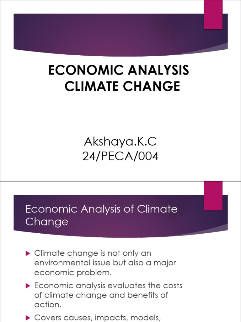 Economic Analysis of Climate Change FINAL | PDF | Climate Change ...