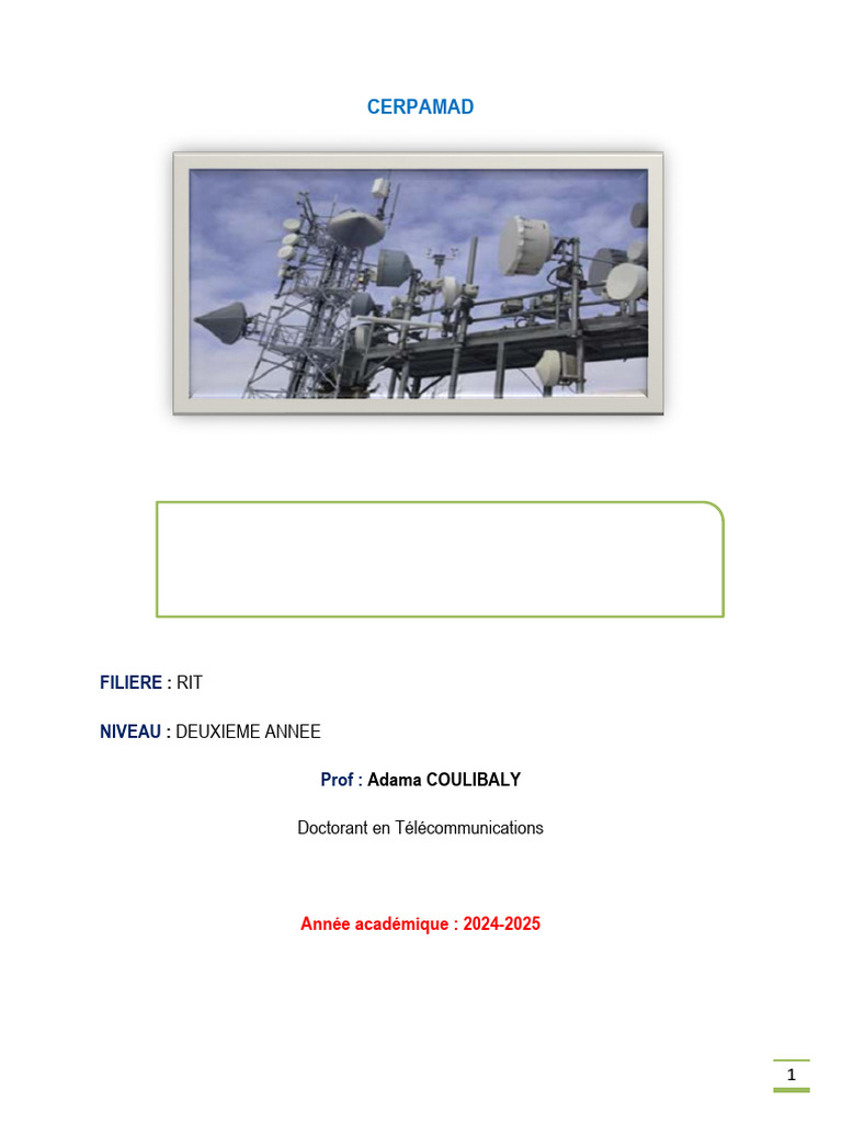 Module de Base de Radiocommunications | PDF | Propagation des ondes ...