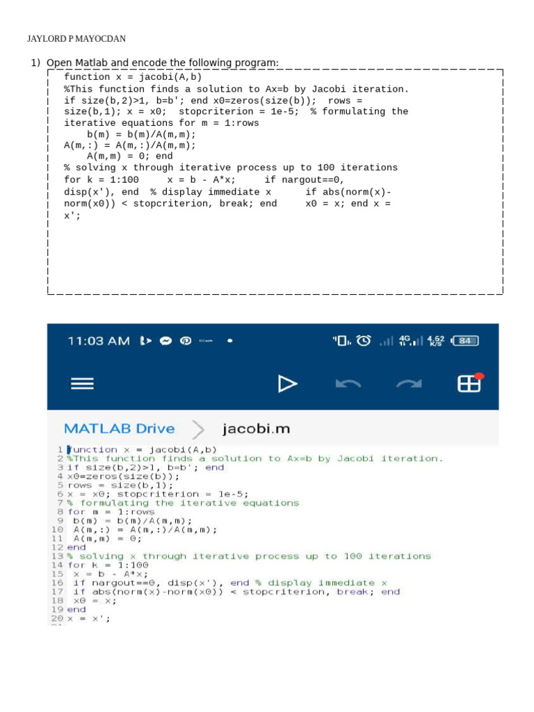 MatLab Exercise No.3 | PDF