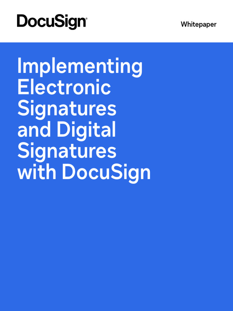 Electronic and Digital Signatures | PDF | Identity Document ...